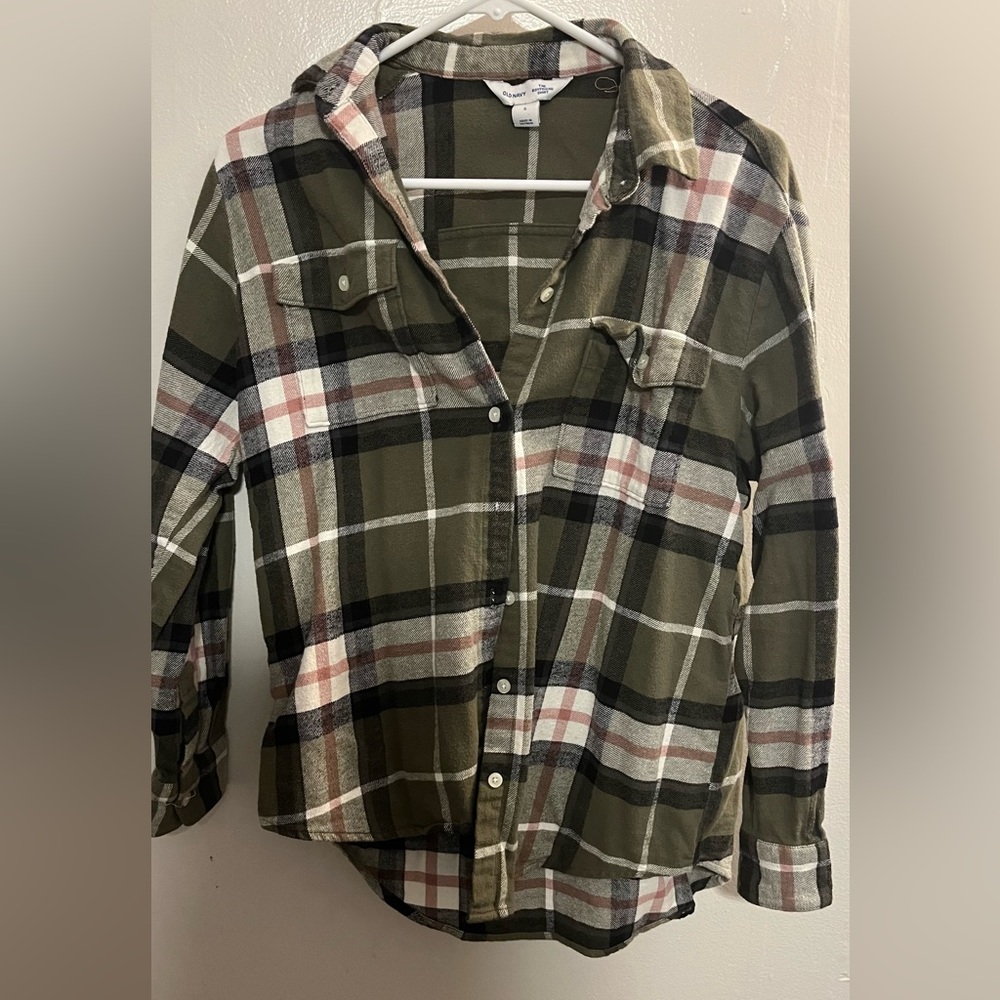 Old navy small green girls flannel